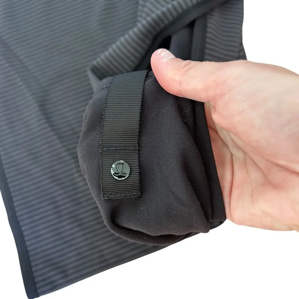 Lululemon Scarf Vinyassa Black Gray Striped